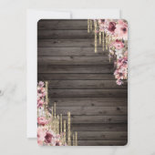 Invitation Parties scintillant d'or, Bottes de robe Casquette (Dos)