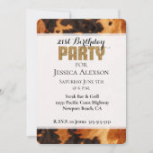 Invitation Parties scintillant d'or Brown Black Cowhide 21e a (Devant)