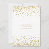 Invitation Parties scintillant d'or bulle 30e anniversaire (Dos)