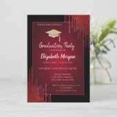 Invitation Parties scintillant d'or Casquette, Red Drives Bla (Debout devant)