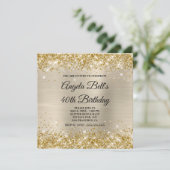 Invitation Parties scintillant d'or Champagne Shimmer Foil Fa (Debout devant)