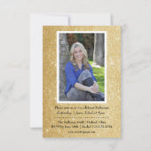 Invitation Parties scintillant d'or Cheetah rose 3x5 Grad Fai (Dos)