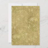 Invitation Parties scintillant d'or Cheval selle up Anniversa (Dos)