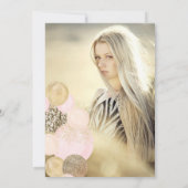 Invitation parties scintillant d'or chic ballon rouge Sweet 1 (Dos)