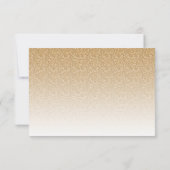 Invitation Parties scintillant d'or Chic Ombre RSVP (Dos)