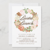 Invitation Parties scintillant d'or Citrouilles Wreath Automn (Devant)