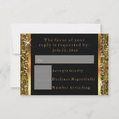 Invitation Parties scintillant d'or Confetti (Devant)