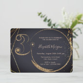 Invitation Parties scintillant d'or Confetti 30e anniversaire (Debout devant)