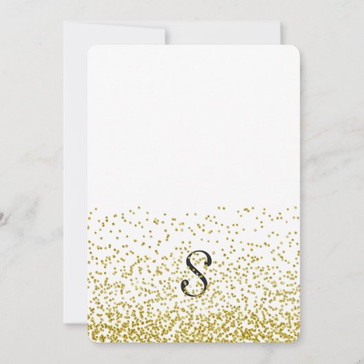 Invitation Parties scintillant d'or Confetti Bachelorette Inv (Dos)