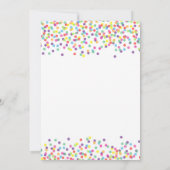 Invitation Parties scintillant d'or Confetti couleur 4e anniv (Dos)