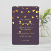 Invitation Parties scintillant d'or Confetti étincelles Bache (Debout devant)
