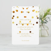 Invitation Parties scintillant d'or Confetti étincelles Bache (Debout devant)