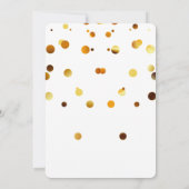 Invitation Parties scintillant d'or Confetti étincelles Bache (Dos)