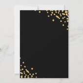 Invitation Parties scintillant d'or Confetti Script Diner par (Dos)