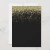 Invitation Parties scintillant d'or Confetti Sparkle Mariage  (Dos)