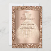 Invitation Parties scintillant d'or Cuivre élégante robe Quin (Devant)