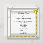 Invitation Parties scintillant d'or de Champagne blanc talons (Dos)