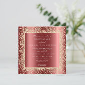 Invitation Parties scintillant d'or de Champaigne Confet de B (Debout devant)