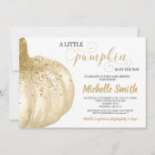 Invitation Parties scintillant d'or de citrouille Fall Boho B (Devant)