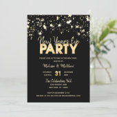 Invitation Parties scintillant d'or de l'EVE Party pour le NO (Debout devant)