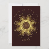 Invitation Parties scintillant d'or de l'horloge de réveillon (Dos)