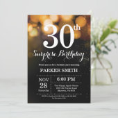 Invitation Parties scintillant d'or de l'invitation surprise (Debout devant)