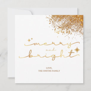 Invitation Parties scintillant d'or de Noël