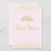 Invitation Parties scintillant d'or & dentelle, Sweet 16 Invi (Dos)