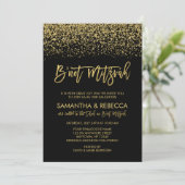 Invitation Parties scintillant d'or des Black Faux B. not Mit (Debout devant)