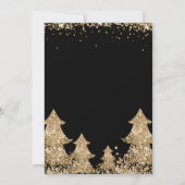 Invitation Parties scintillant d'or d'hiver Christmas Tree Pa (Dos)