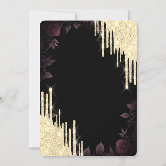 Invitation Parties scintillant d'or Drips robe gothique 18e a (Dos)
