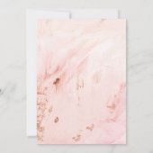 Invitation Parties scintillant d'or du Rose de la fête du 50e (Dos)