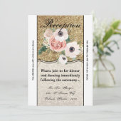 Invitation parties scintillant d'or du Rose géométrique 3,5 x (Debout devant)