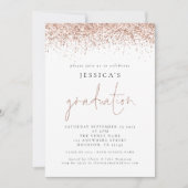 Invitation Parties scintillant d'or du Rose photo moderne 202 (Devant)