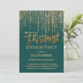 Invitation Parties scintillant d'or Emerald Green Fringe 13e  (Debout devant)