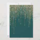Invitation Parties scintillant d'or Emerald Green Fringe 13e  (Dos)