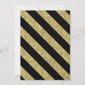 Invitation Parties scintillant d'or et de noir Feu de neige F (Dos)