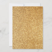 Invitation Parties scintillant d'or Faux Stars Confetti Quinc (Dos)