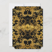 Invitation Parties scintillant d'or Faux Style de billet Typo (Dos)