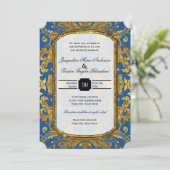 Invitation Parties scintillant d'or Faux Style de billet Typo (Debout devant)