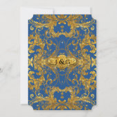 Invitation Parties scintillant d'or Faux Style de billet Typo (Dos)