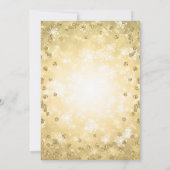Invitation Parties scintillant d'or festive Élégant mariage d (Dos)