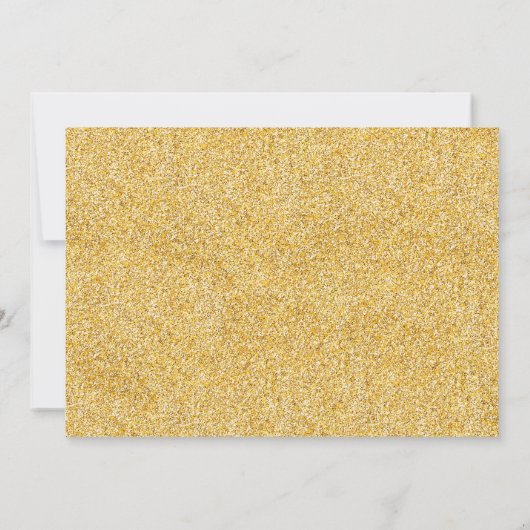 Invitation Parties scintillant d'or Floral 1er Anniversaire U (Dos)