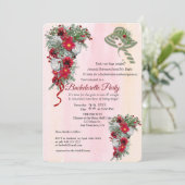 Invitation Parties scintillant d'or géométrique Bachelorette  (Debout devant)