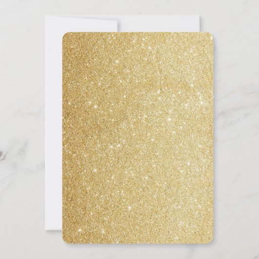 Invitation Parties scintillant d'or Glam Blush 21e anniversai (Dos)