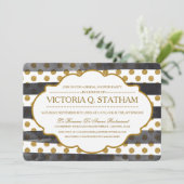 Invitation Parties scintillant d'or Glamor Fête des mariées I (Debout devant)