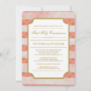 Invitation Parties scintillant d'or Glamor premier sainte com