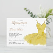 Invitation Parties scintillant d'or Gown Quinceanera Invitati (Debout devant)