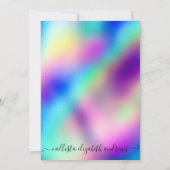 Invitation Parties scintillant d'or Holographie Masquerade Sw (Dos)