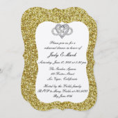 Invitation Parties scintillant d'or Infinity Dîner de répétit (Devant / Derrière)